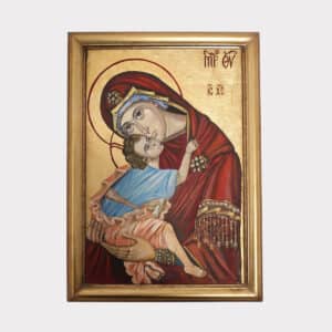 Ikona Bogorodica sa Hristom - slikana na platnu